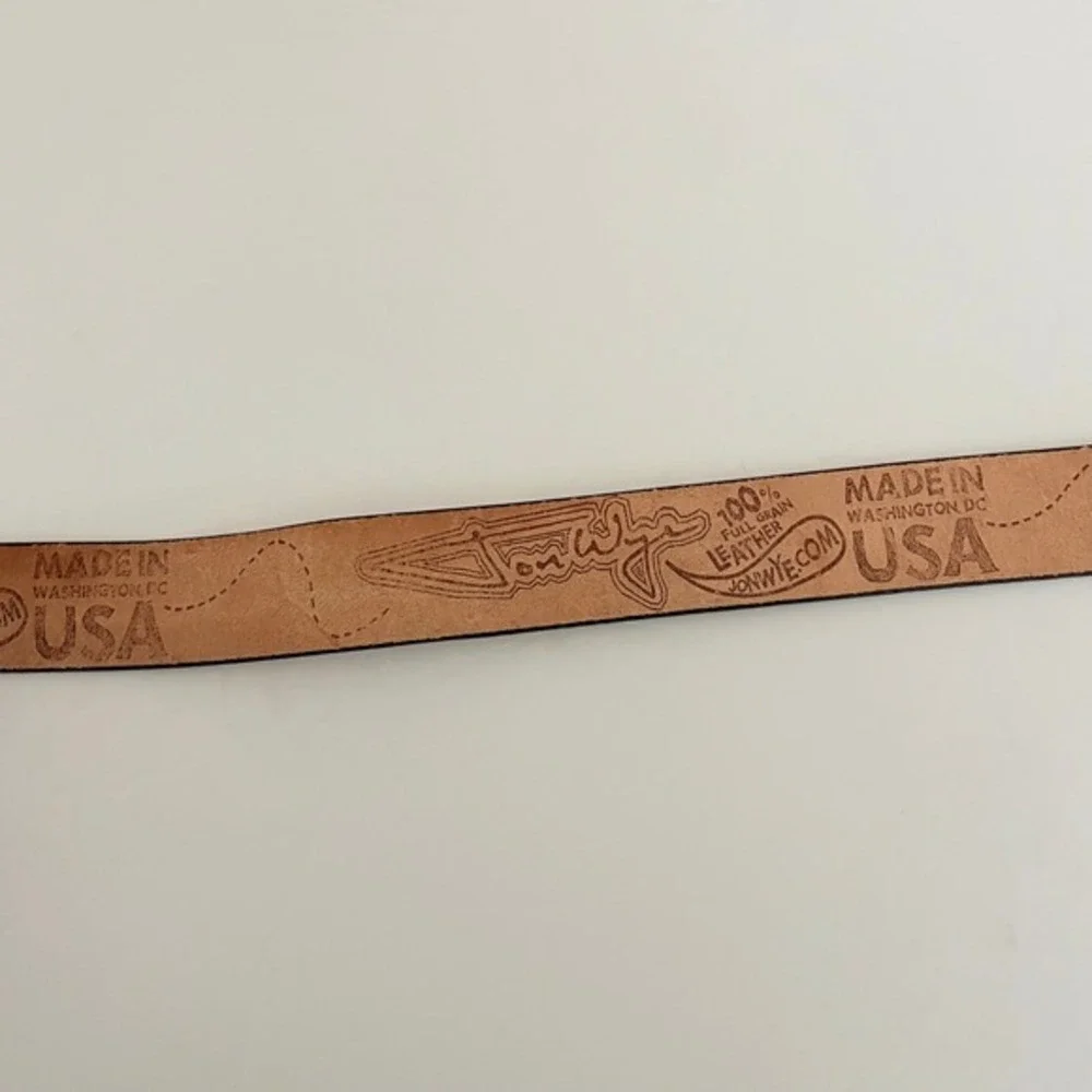 Unisex JON WYE Leather Paisley Belt Western Retro Made in USA Men Women 46